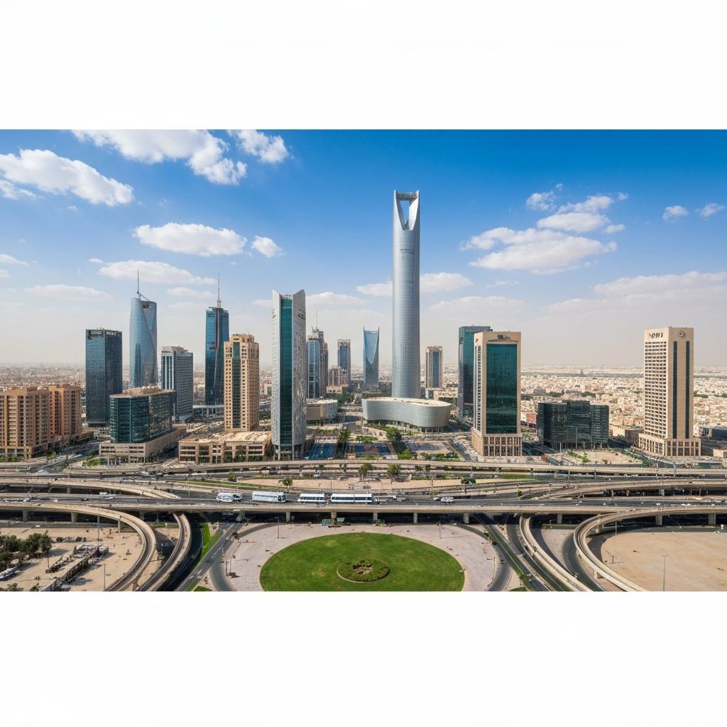 Saudi Arabia Vision 2030 Leadership Transformation - Modern Riyadh Skyline